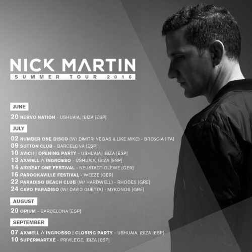 Nick Martin tour