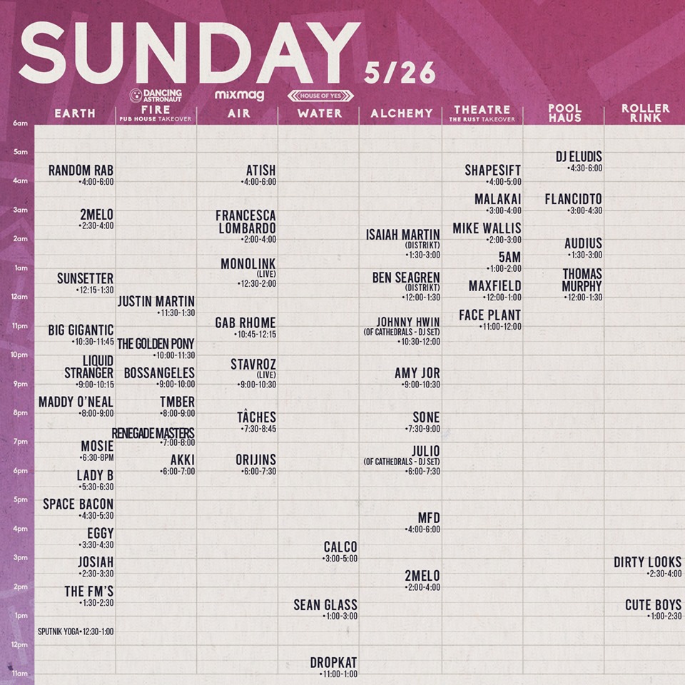 Elements Music & Arts Festival Must See Acts + Set Times