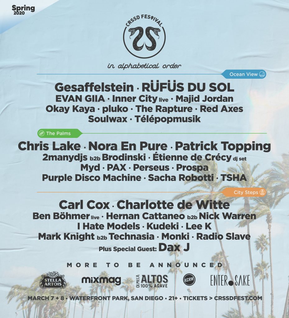 CRSSD Spring 2020 Lineup
