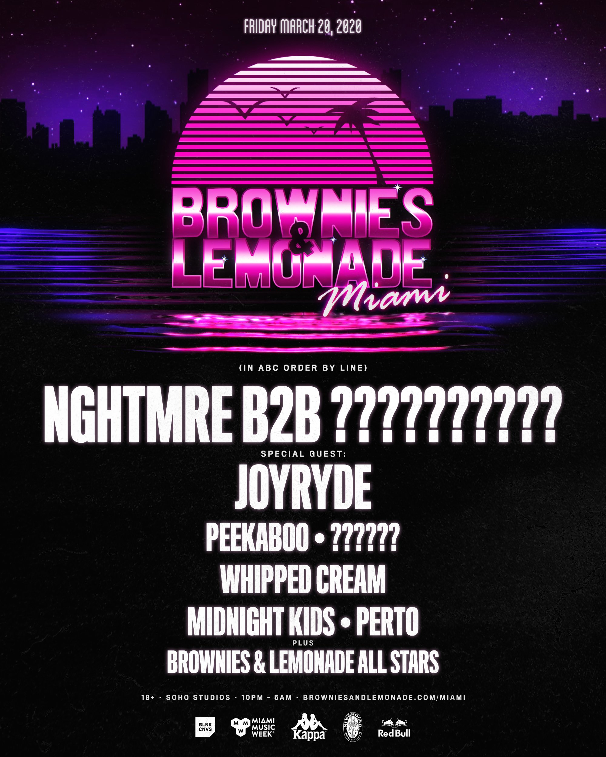 Brownies & Lemonade Shares Full Lineup For 2020 Miami Showcase