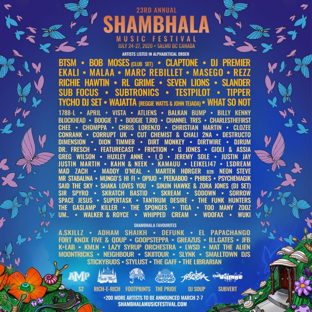 shambhala lineup 2020