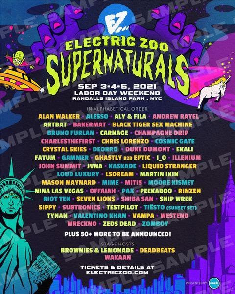 Electric Zoo 2021 Lineup