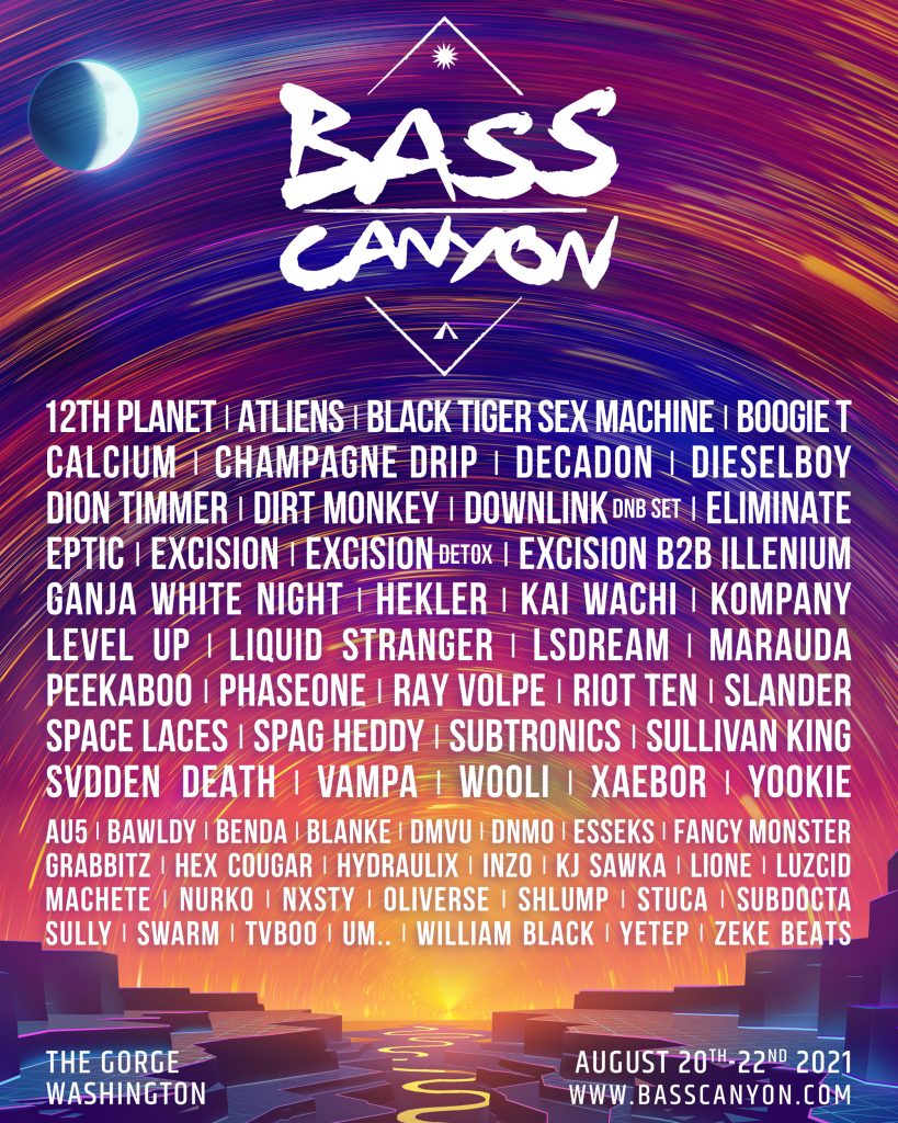 bass canyon 2021 lineup