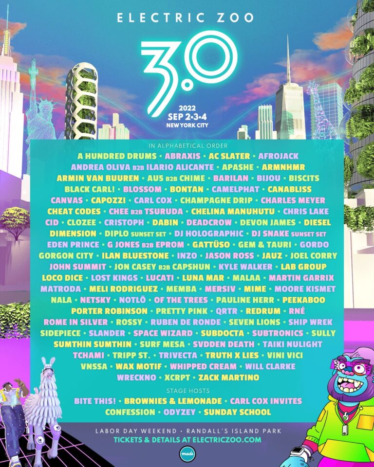 electric zoo lineup 2022