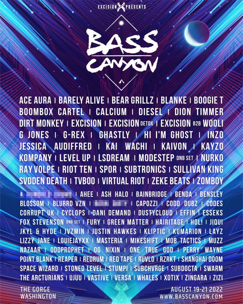 bass canyon lineup 2022