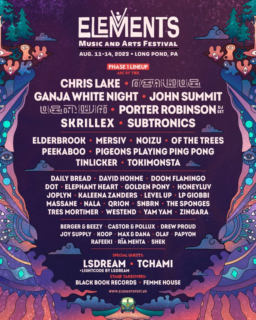 elements festival lineup 2023