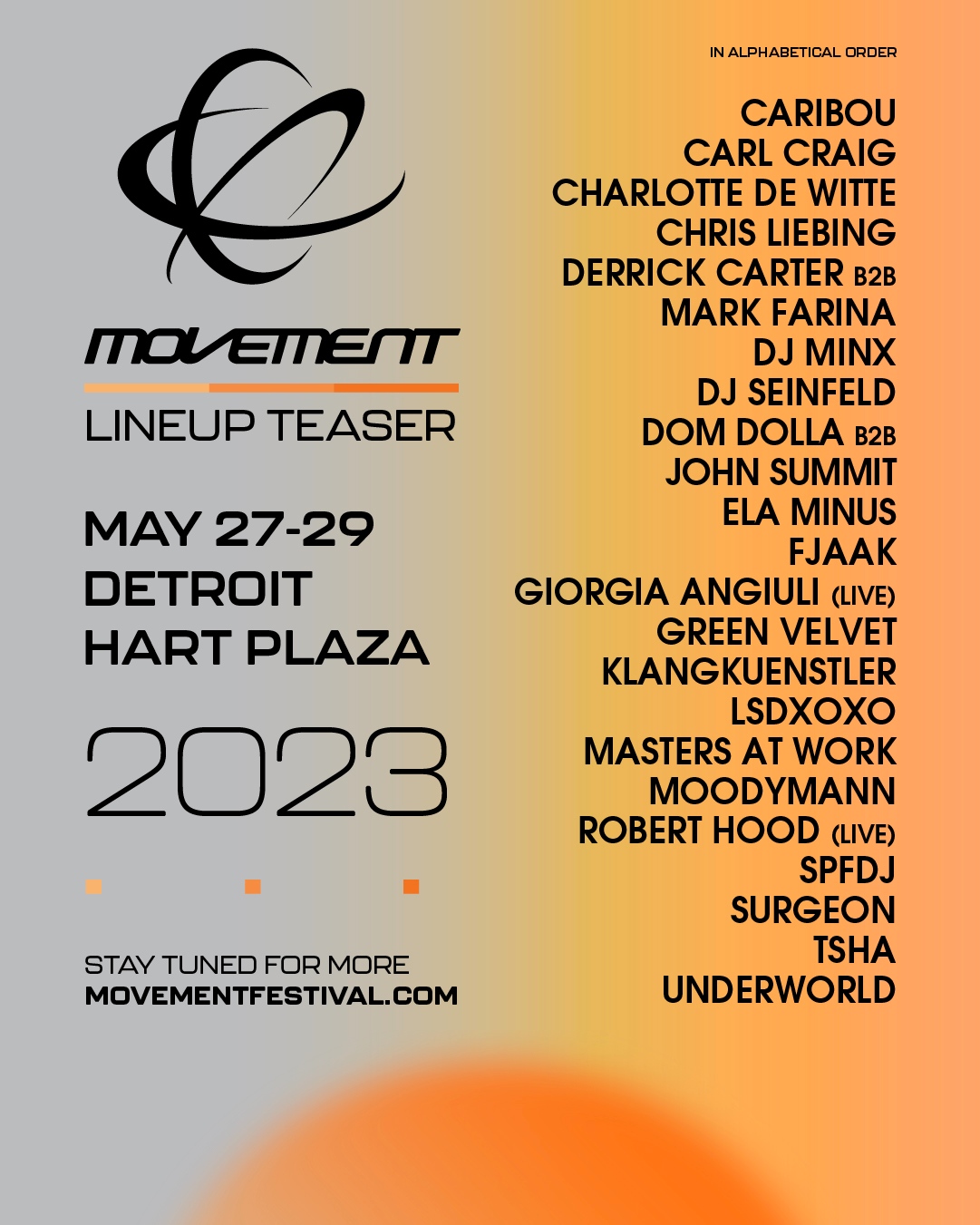 Movement Detroit Shares Initial Lineup For 2023
