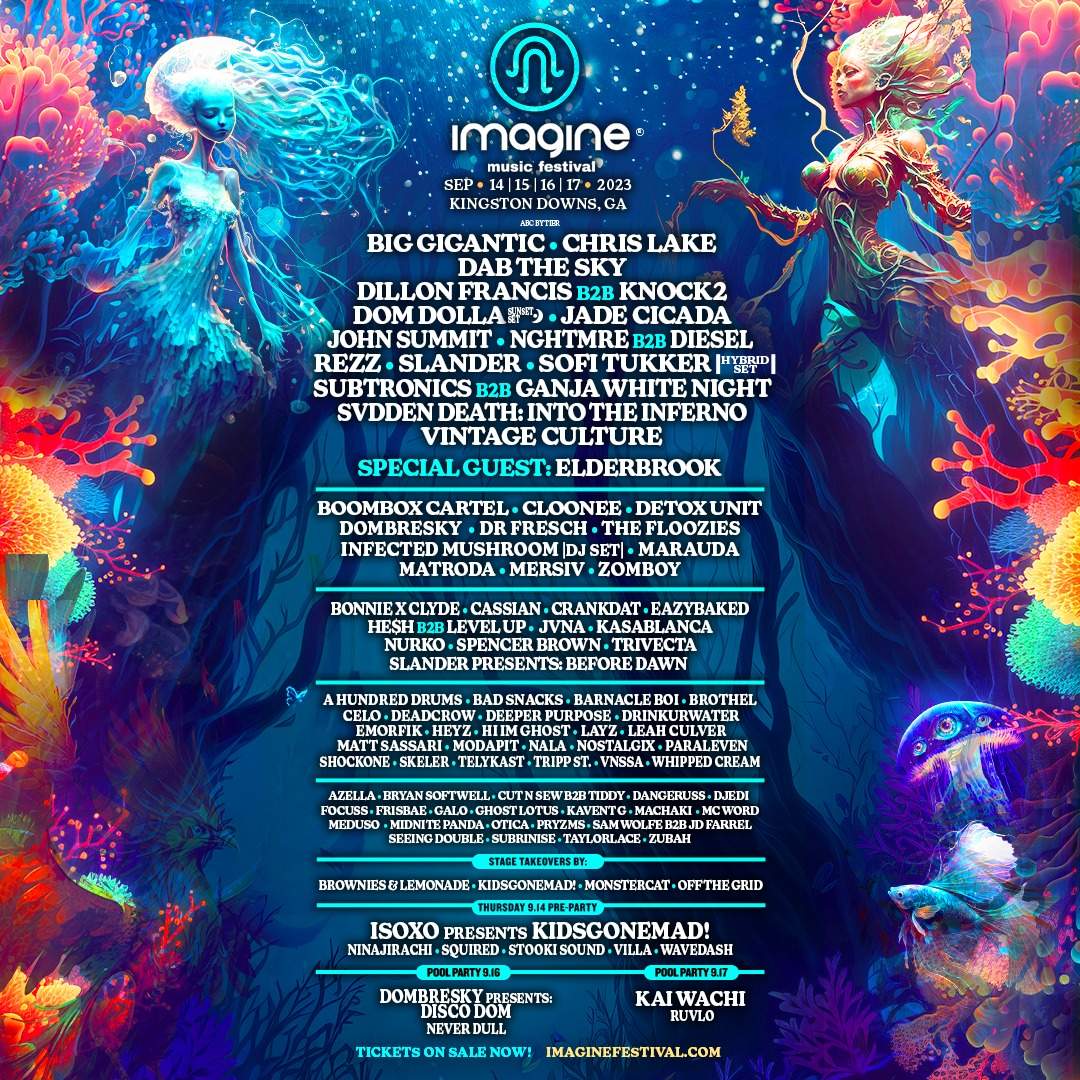 imagine music festival phase two lineup
