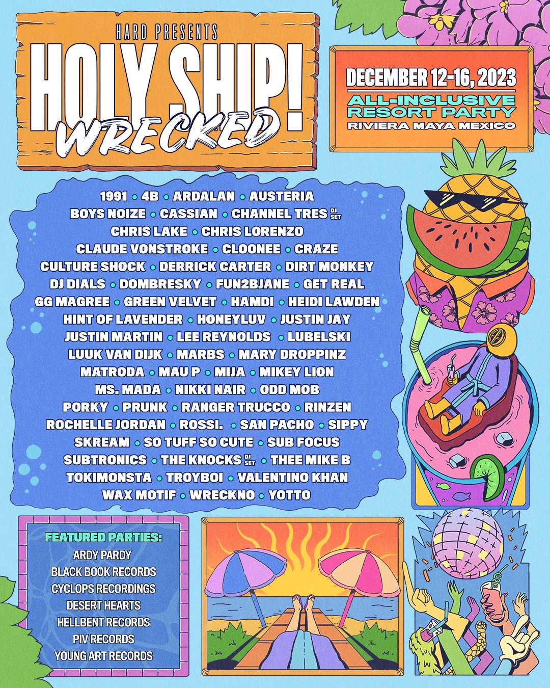 Holy Ship! Wrecked Shares Colossal Lineup For 2023 Edition