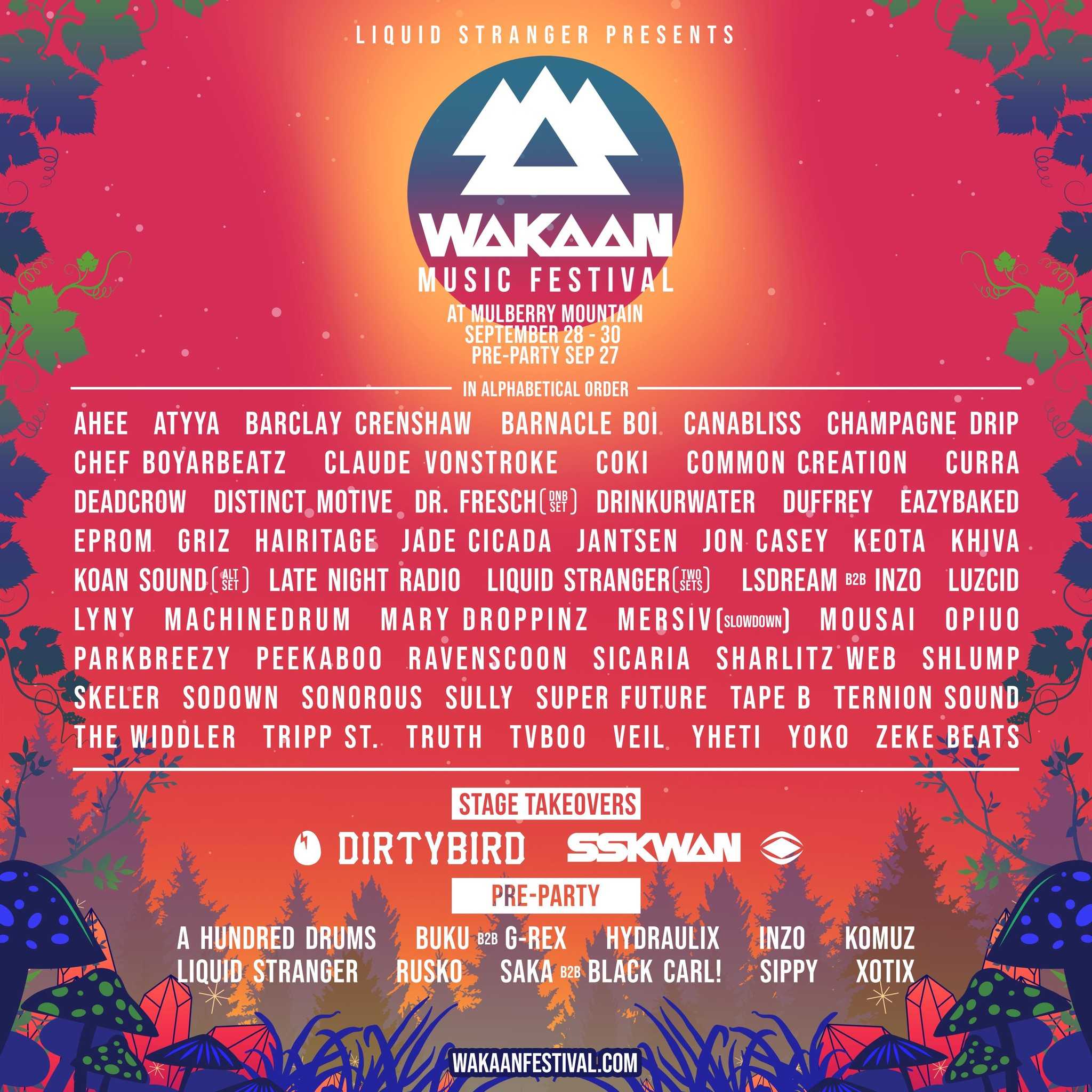 wakaan music festival lineup 2023