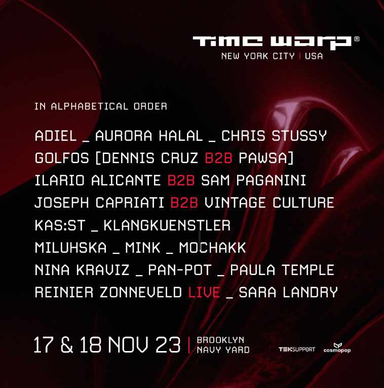 time warp new york lineup 2023