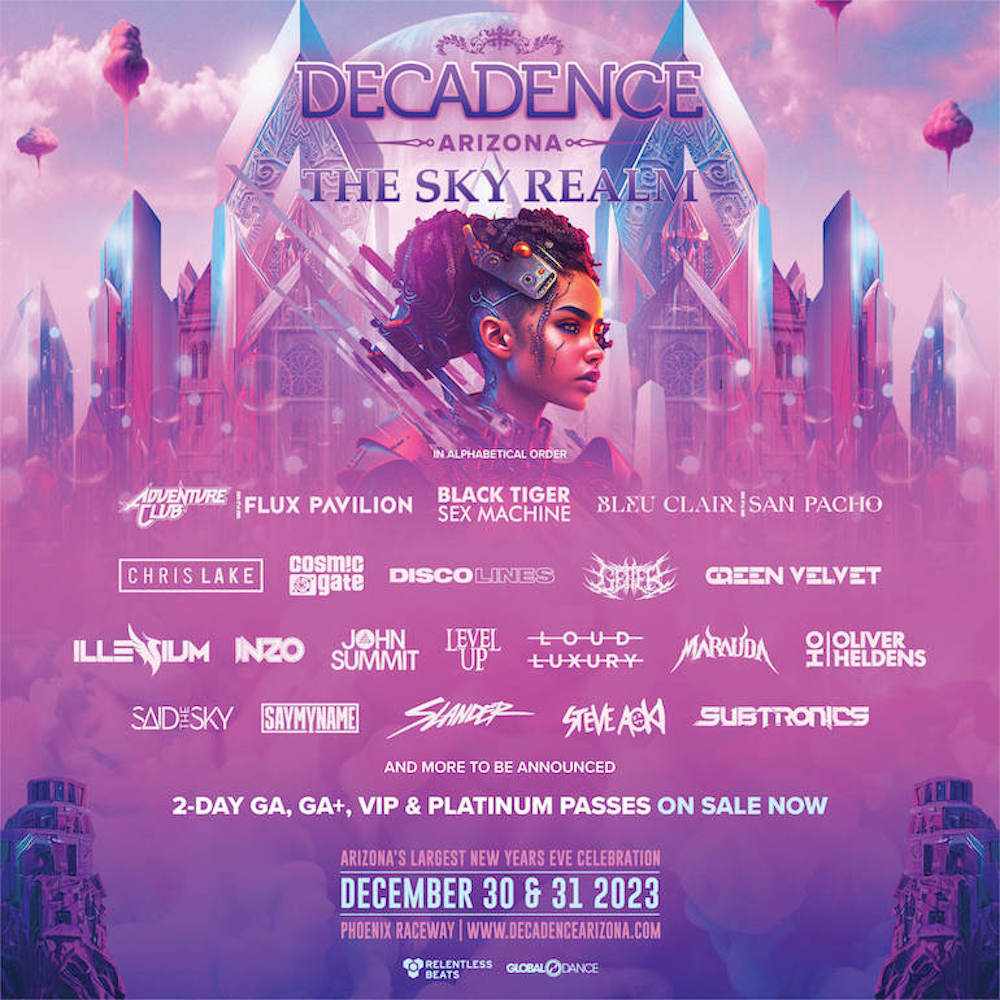 Decadence Arizona Announces Their 2023 Phase 2 Lineup