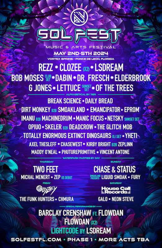 Sol Fest Music & Arts Festival Drops Initial 2024 Lineup