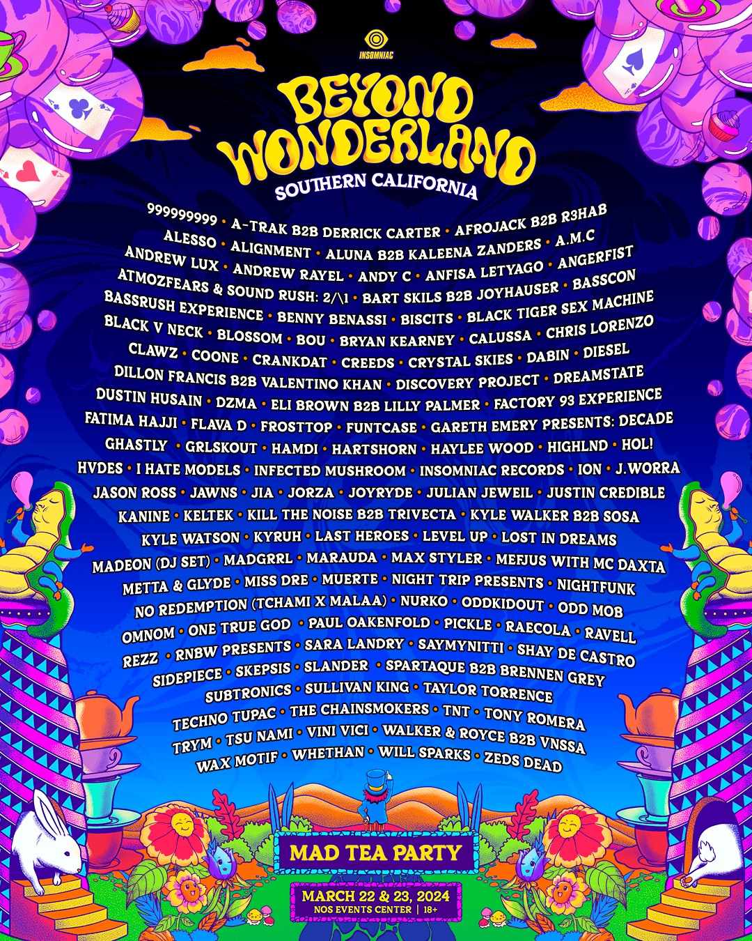 Insomniac Shares Colossal Beyond Wonderland SoCal 2024 Lineup